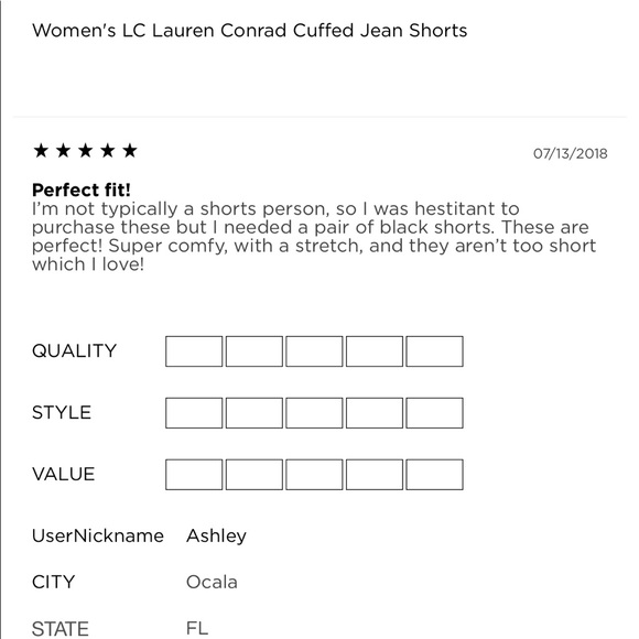 LC Cuffed Jean Shorts Size 2 Black Women’s - Picture 14 of 16